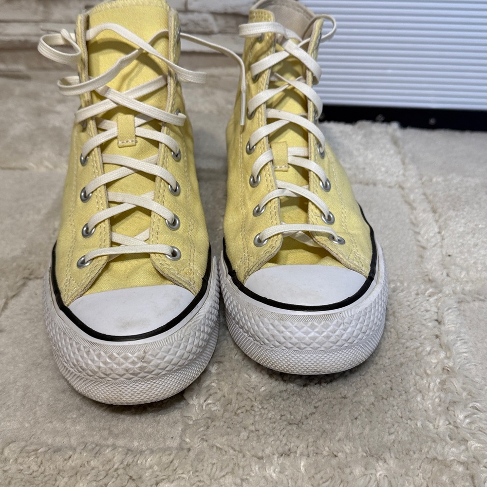 CONVERSE Kids' Chuck Taylor All Star Eva Lift High-top Sneakers In Yellow - Picture 8 of 10